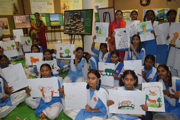 वन विहार बाघ सप्ताह चित्रकला प्रतियोगिता का विज्ञप्ति चित्र